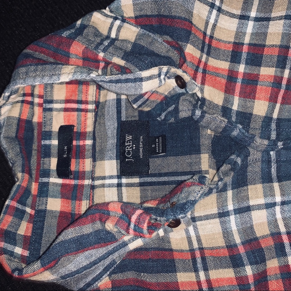 J Crew Homespun Slim Soft/High Quality Button Down